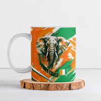 Personalized Ivory Coast Football Ceramic Mug Elephant Football Splatter Art
