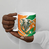 Personalized Ivory Coast Football Ceramic Mug Elephant Football Splatter Art