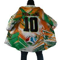 Personalized Ivory Coast Football Cloak Elephant Football Splatter Art