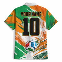 Personalized Ivory Coast Football Hawaiian Shirt Elephant Football Splatter Art