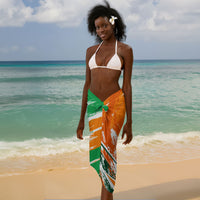 Personalized Ivory Coast Football Sarong Elephant Football Splatter Art