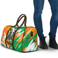 Personalized Ivory Coast Football Travel Bag Elephant Football Splatter Art