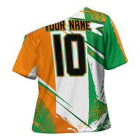 Personalized Ivory Coast Football Cross Shoulder Shirt African Elephant Trophy