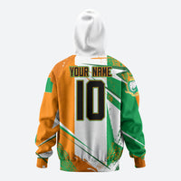Personalized Ivory Coast Football Hoodie African Elephant Trophy