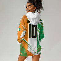 Personalized Ivory Coast Football Hoodie Dress African Elephant Trophy