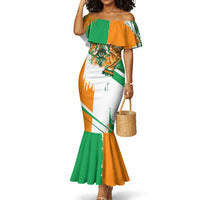 Personalized Ivory Coast Football Mermaid Dress African Elephant Trophy