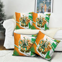 Personalized Ivory Coast Football Pillow Cover African Elephant Trophy