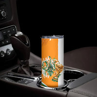 Personalized Ivory Coast Football Skinny Tumbler African Elephant Trophy