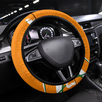 Ivory Coast Football Steering Wheel Cover African Elephant Trophy
