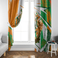 Personalized Ivory Coast Football Window Curtain African Elephant Trophy