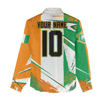 Personalized Ivory Coast Football Women Casual Shirt African Elephant Trophy