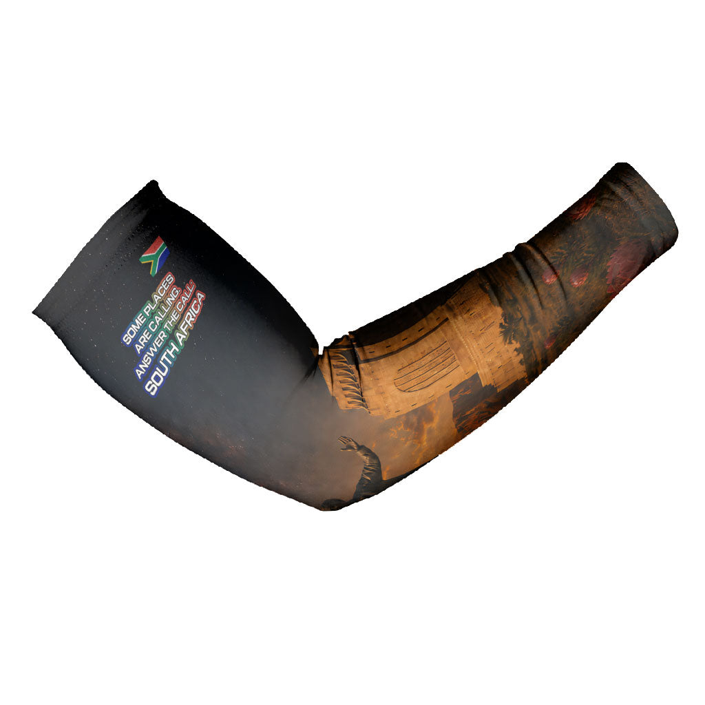 South Africa Safari UFO Arm Sleeves African Wildlife Sci-Fi Galaxy Space And Mandela