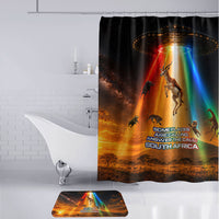 South Africa Safari UFO Bathroom Set African Wildlife Sci-Fi Galaxy Space And Mandela