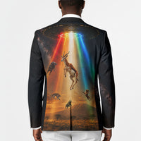 South Africa Safari UFO Blazer African Wildlife Sci-Fi Galaxy Space And Mandela