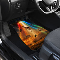 South Africa Safari UFO Car Mats African Wildlife Sci-Fi Galaxy Space And Mandela