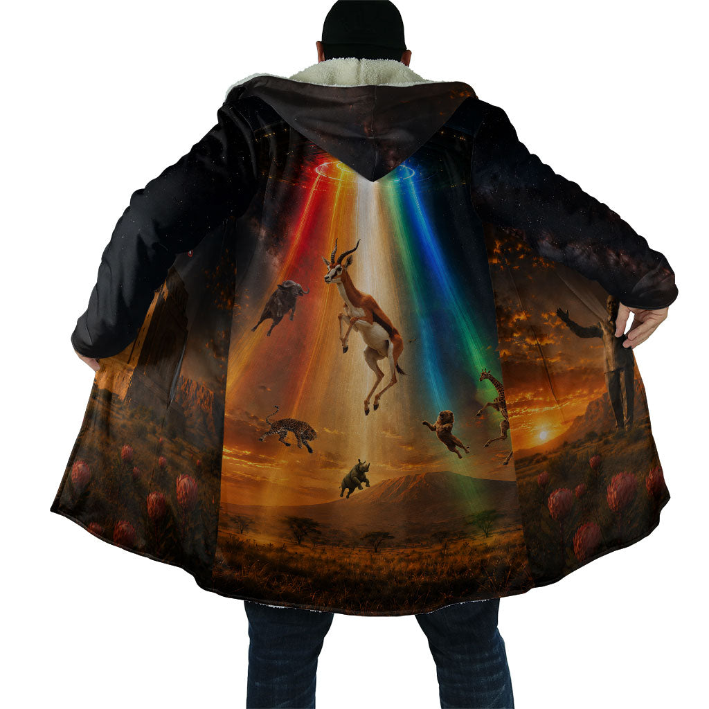 South Africa Safari UFO Cloak African Wildlife Sci-Fi Galaxy Space And Mandela