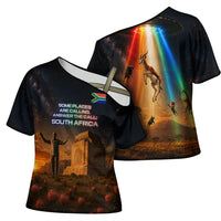 South Africa Safari UFO Cross Shoulder Shirt African Wildlife Sci-Fi Galaxy Space And Mandela