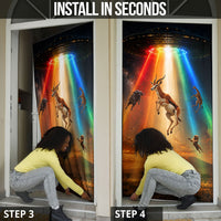 South Africa Safari UFO Door Cover African Wildlife Sci-Fi Galaxy Space And Mandela