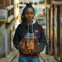 South Africa Safari UFO Hoodie African Wildlife Sci-Fi Galaxy Space And Mandela