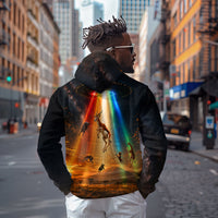 South Africa Safari UFO Hoodie African Wildlife Sci-Fi Galaxy Space And Mandela