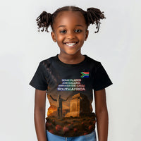 South Africa Safari UFO Kid T shirt African Wildlife Sci-Fi Galaxy Space And Mandela