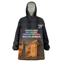 South Africa Safari UFO Kid Wearable Blanket Hoodie African Wildlife Sci-Fi Galaxy Space And Mandela