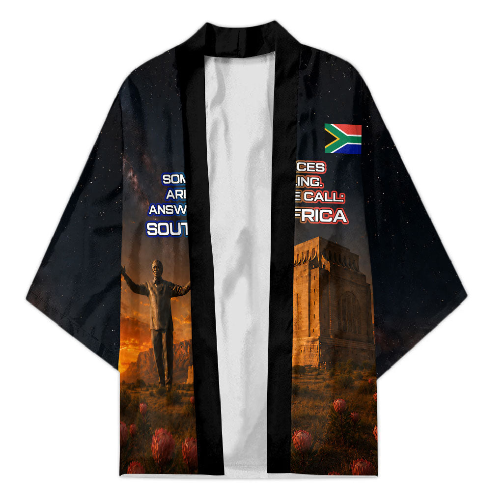 South Africa Safari UFO Kimono African Wildlife Sci-Fi Galaxy Space And Mandela