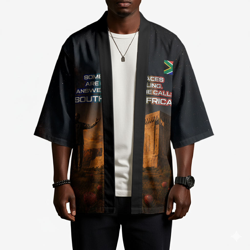 South Africa Safari UFO Kimono African Wildlife Sci-Fi Galaxy Space And Mandela