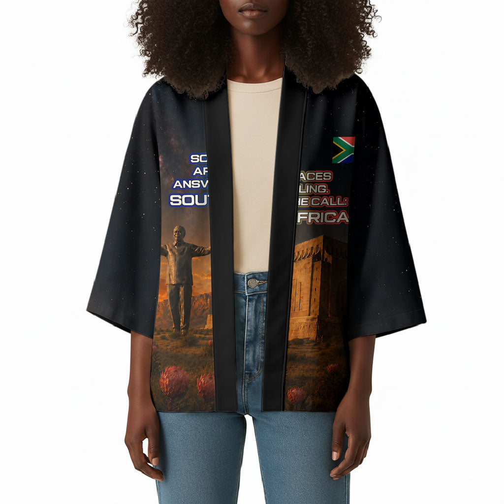 South Africa Safari UFO Kimono African Wildlife Sci-Fi Galaxy Space And Mandela