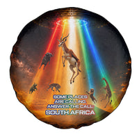 South Africa Safari UFO Spare Tire Cover African Wildlife Sci-Fi Galaxy Space And Mandela