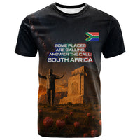 South Africa Safari UFO T shirt African Wildlife Sci-Fi Galaxy Space And Mandela
