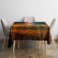 South Africa Safari UFO Tablecloth African Wildlife Sci-Fi Galaxy Space And Mandela