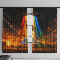 South Africa Safari UFO Window Curtain African Wildlife Sci-Fi Galaxy Space And Mandela
