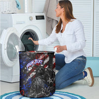 Personalized America New York Statue Of Liberty Laundry Basket Dark Grunge American Flag Graffiti Street Art