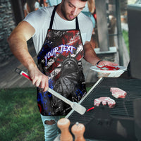 Personalized America New York Statue Of Liberty Apron Dark Grunge American Flag Graffiti Street Art