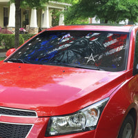 Personalized America New York Statue Of Liberty Auto Sun Shade Dark Grunge American Flag Graffiti Street Art