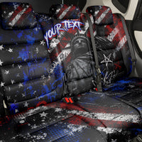 Personalized America New York Statue Of Liberty Back Car Seat Cover Dark Grunge American Flag Graffiti Street Art