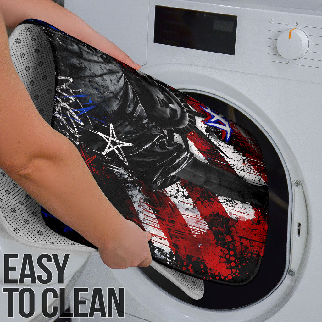 Personalized America New York Statue Of Liberty Bathroom Set Dark Grunge American Flag Graffiti Street Art