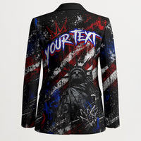 Personalized America New York Statue Of Liberty Blazer Dark Grunge American Flag Graffiti Street Art