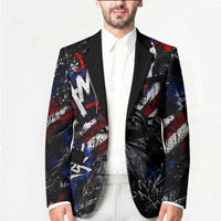 Personalized America New York Statue Of Liberty Blazer Dark Grunge American Flag Graffiti Street Art