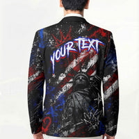 Personalized America New York Statue Of Liberty Blazer Dark Grunge American Flag Graffiti Street Art