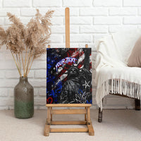 Personalized America New York Statue Of Liberty Canvas Wall Art Dark Grunge American Flag Graffiti Street Art