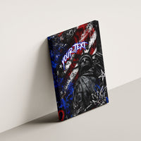 Personalized America New York Statue Of Liberty Canvas Wall Art Dark Grunge American Flag Graffiti Street Art