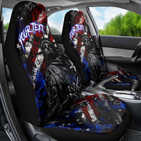 Personalized America New York Statue Of Liberty Car Seat Cover Dark Grunge American Flag Graffiti Street Art