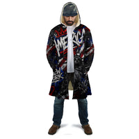 Personalized America New York Statue Of Liberty Cloak Dark Grunge American Flag Graffiti Street Art