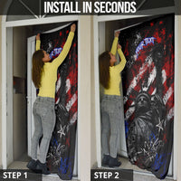Personalized America New York Statue Of Liberty Door Cover Dark Grunge American Flag Graffiti Street Art