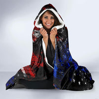 Personalized America New York Statue Of Liberty Hooded Blanket Dark Grunge American Flag Graffiti Street Art