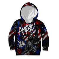 Personalized America New York Statue Of Liberty Kid Hoodie Dark Grunge American Flag Graffiti Street Art
