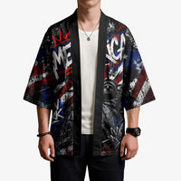 Personalized America New York Statue Of Liberty Kimono Dark Grunge American Flag Graffiti Street Art