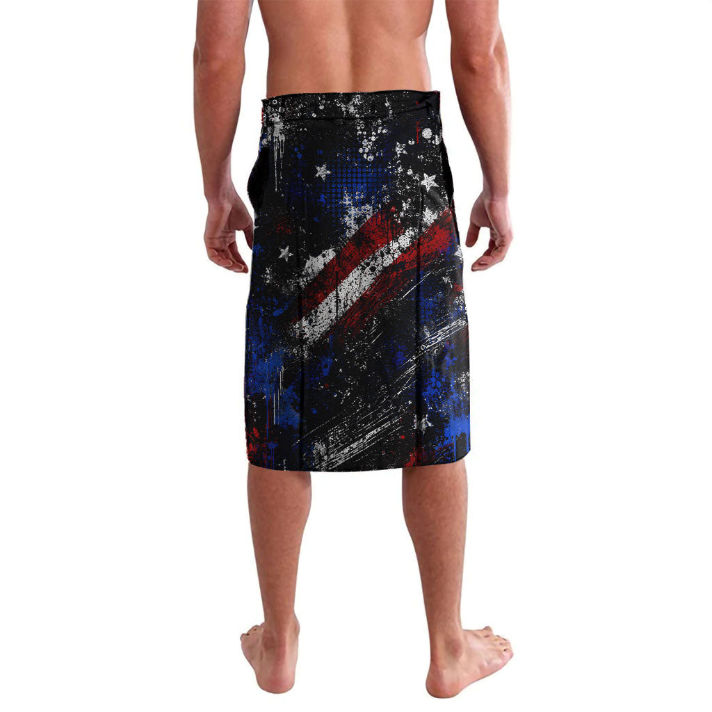 Personalized America New York Statue Of Liberty Lavalava Dark Grunge American Flag Graffiti Street Art